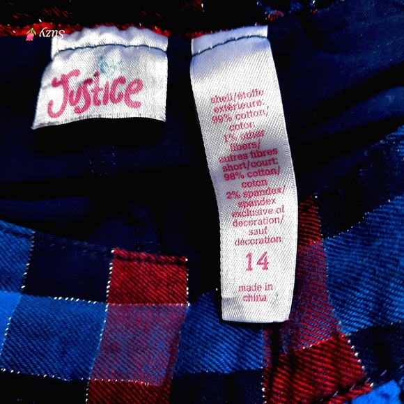 JUSTICE Cotton Plaid Skort, Short - Picture 8 of 9
